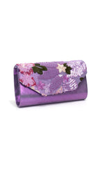 Leala Purple Flower Sequin Handbag Flowering Girl