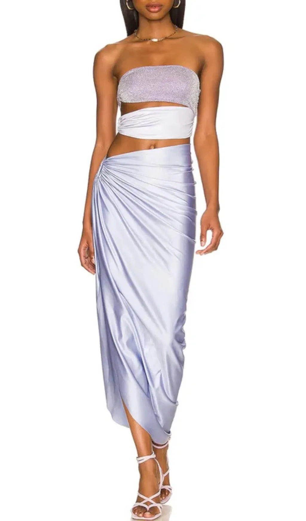 Dupree Cutout One-Piece Swimsuit & Skirt Flowering Girl