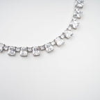 Mathilde Silver Tone Crystal Embellished Necklace Flowering Girl