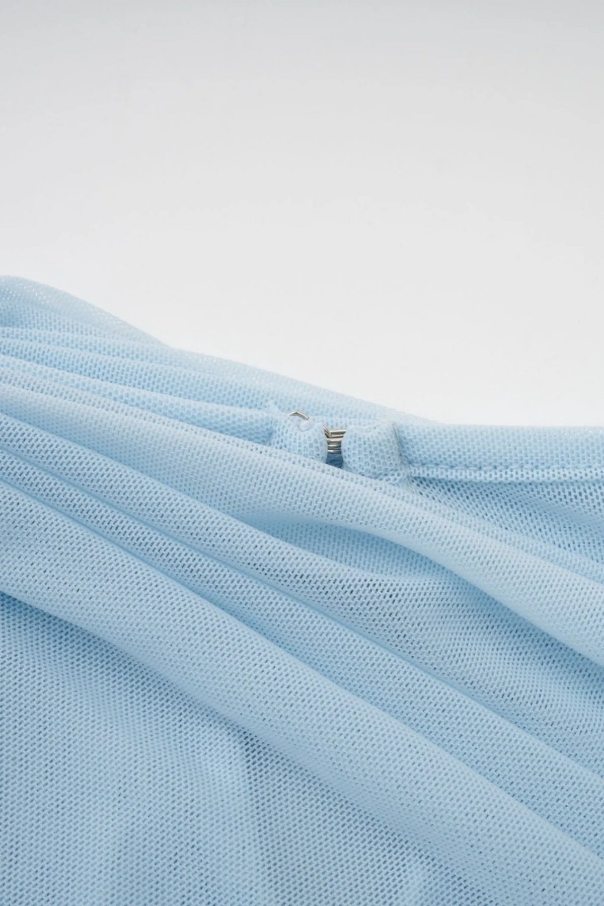 Aakifa Asymmetric Draped Maxi Dress - Baby Blue Flowering Girl