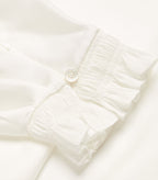 RUFFLED TRIM SILK SHIRT Flowering Girl