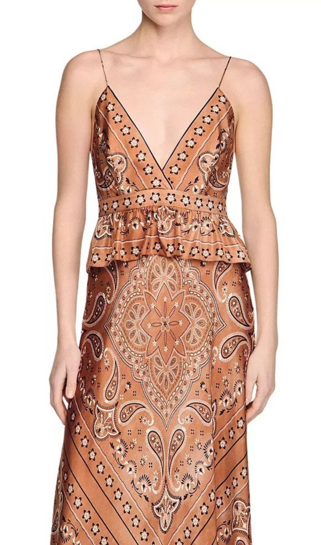 Bandana Print Maxi Dress Flowering Girl