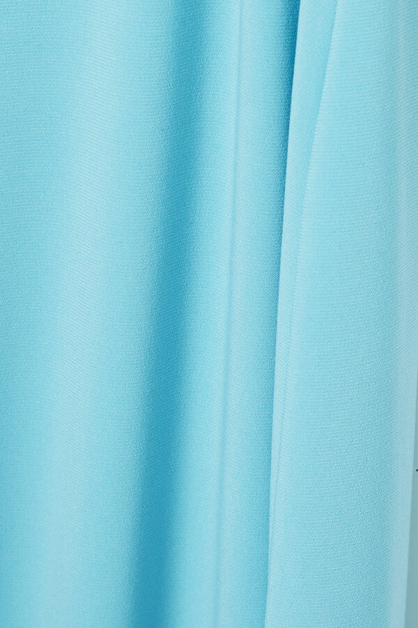 Open-back Stretch-jersey Halterneck Maxi Dress in Blue Flowering Girl