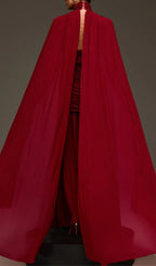 Evarix Cape Sleeve Maxi Dress Flowering Girl