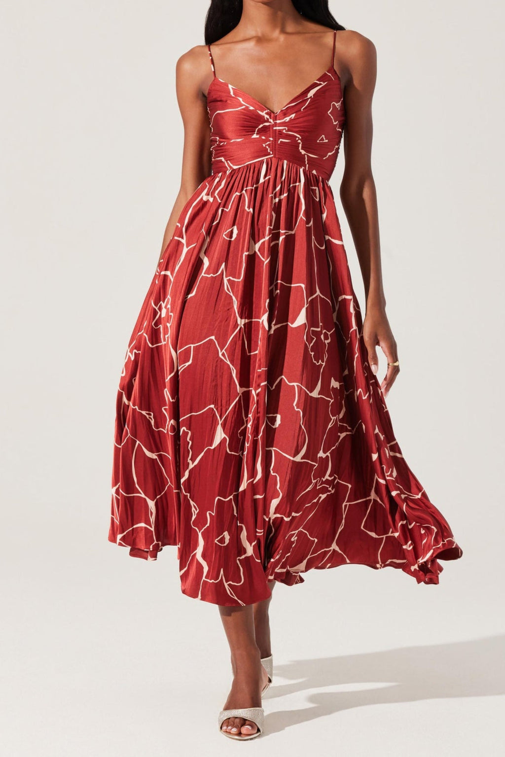 Maeve Pleated Midi Dress Flowering Girl