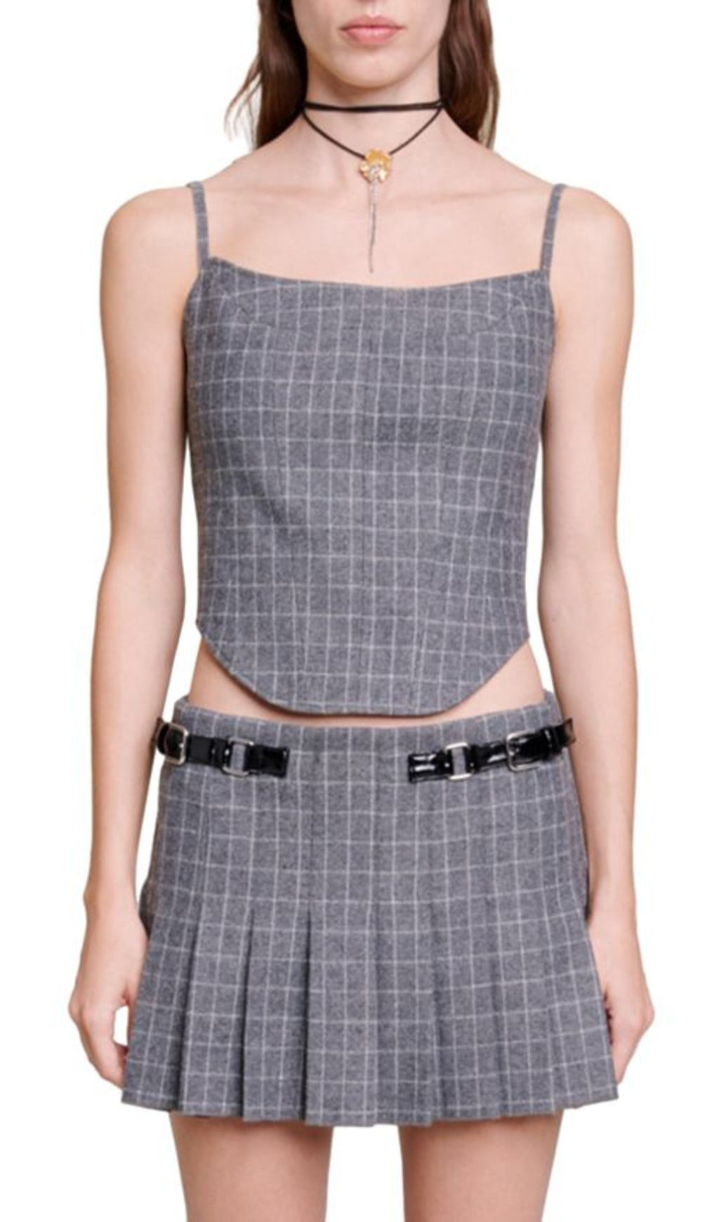 CHECK CORSET STYLE TOP Flowering Girl