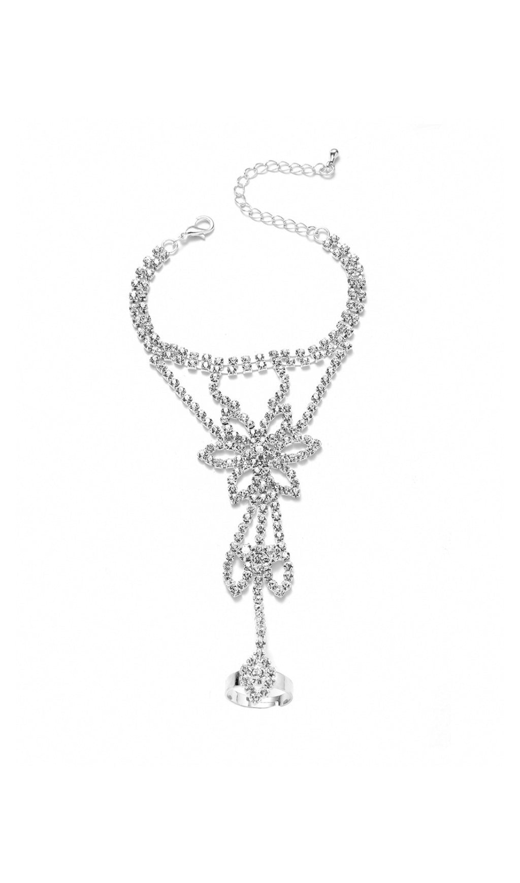 Duchess Rhinestone Interfinger Bracelet Flowering Girl