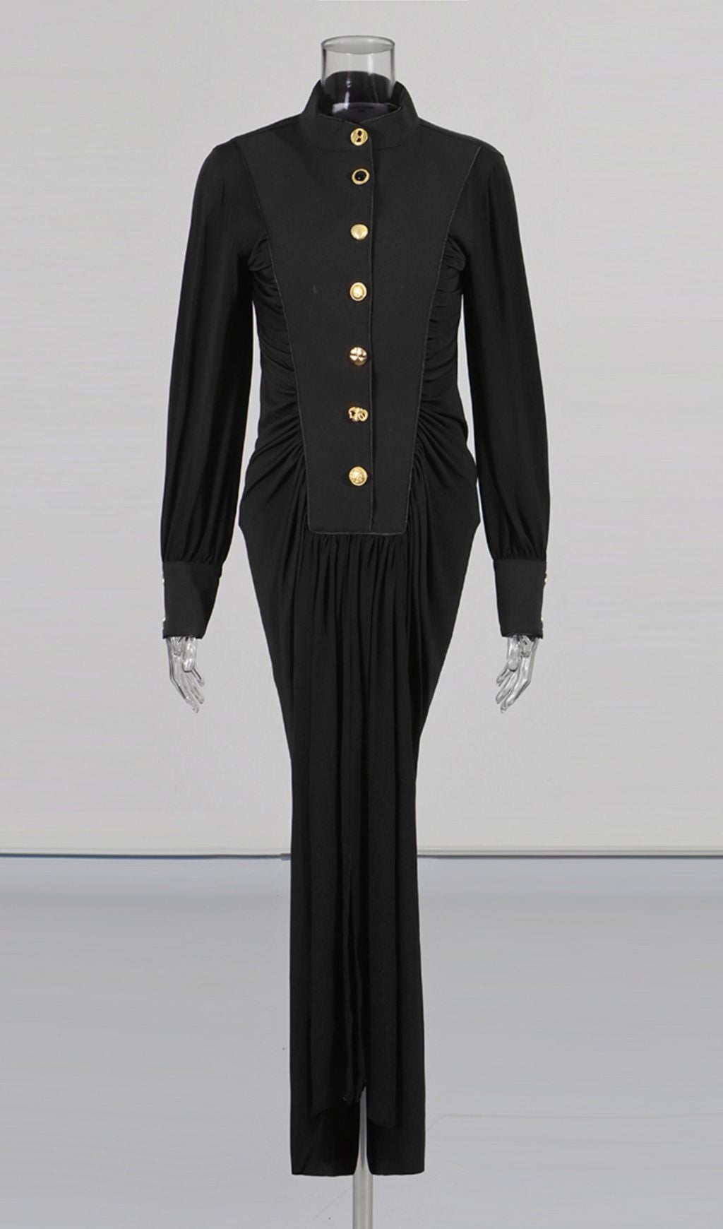 Hikari Long Sleeve Ruched Maxi Dress Flowering Girl