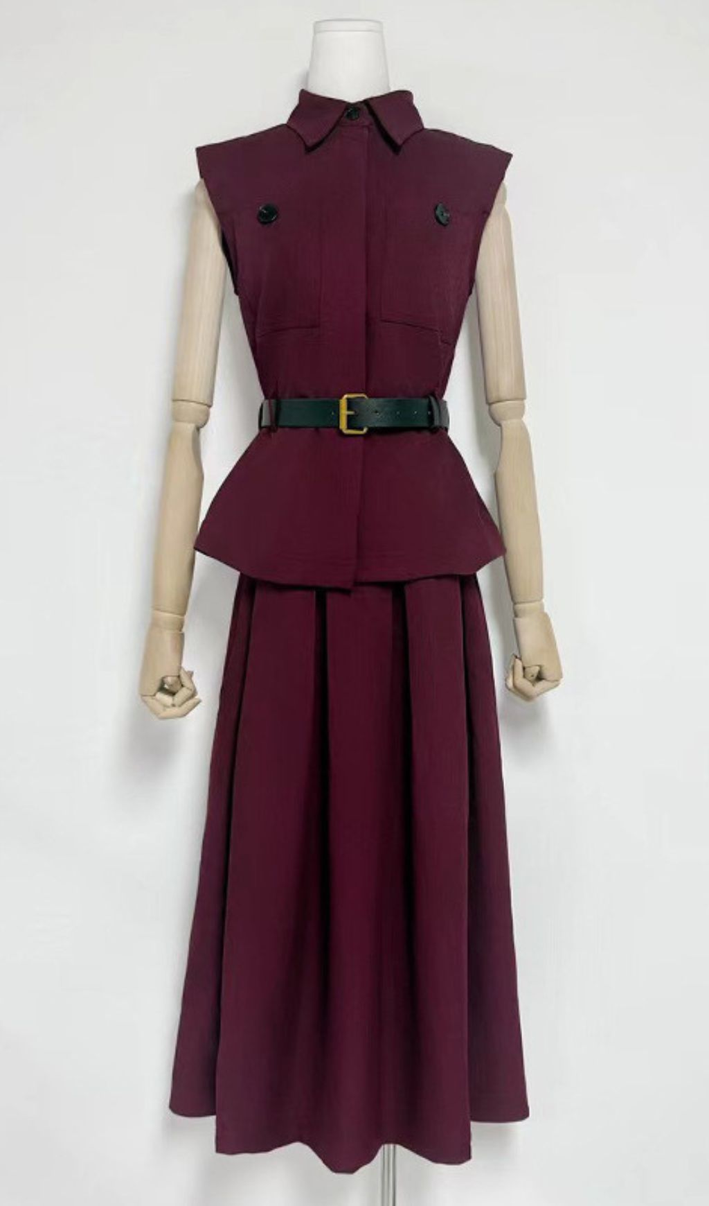 Iliana Sleeveless Belt Two-Piece Set Flowering Girl