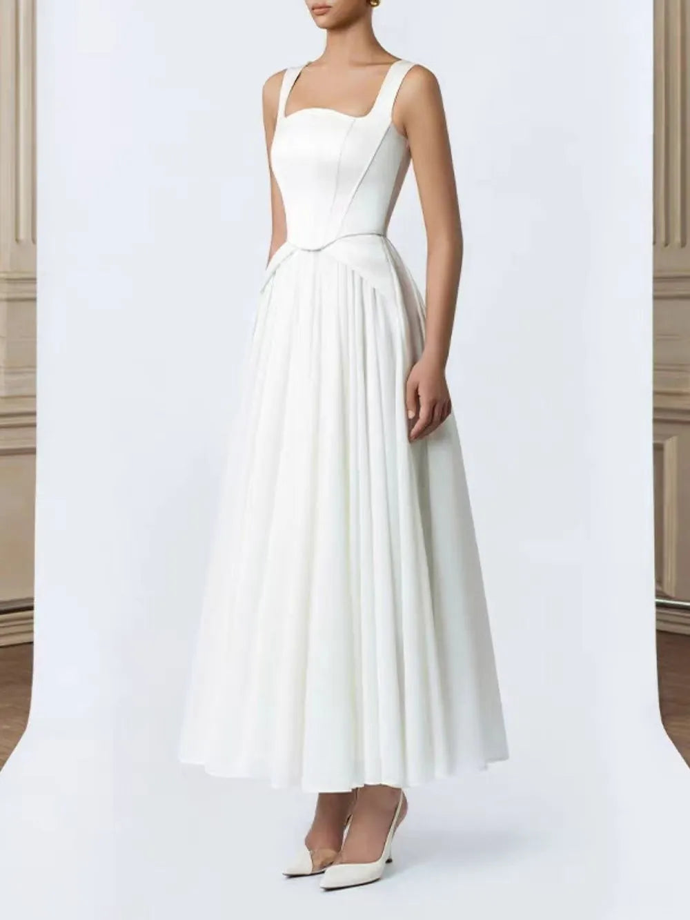 Nivaro Corset Flared Maxi Dress Flowering Girl