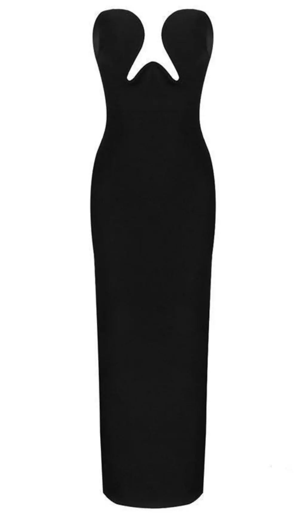 Theodora Black Maxi Bandage Dress Flowering Girl
