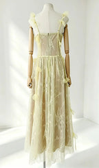 Mafalda Strappy Lace Maxi Dress Flowering Girl