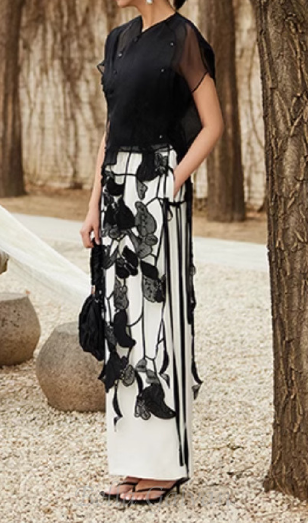 Hollow Out Embroidery Skirt Flowering Girl