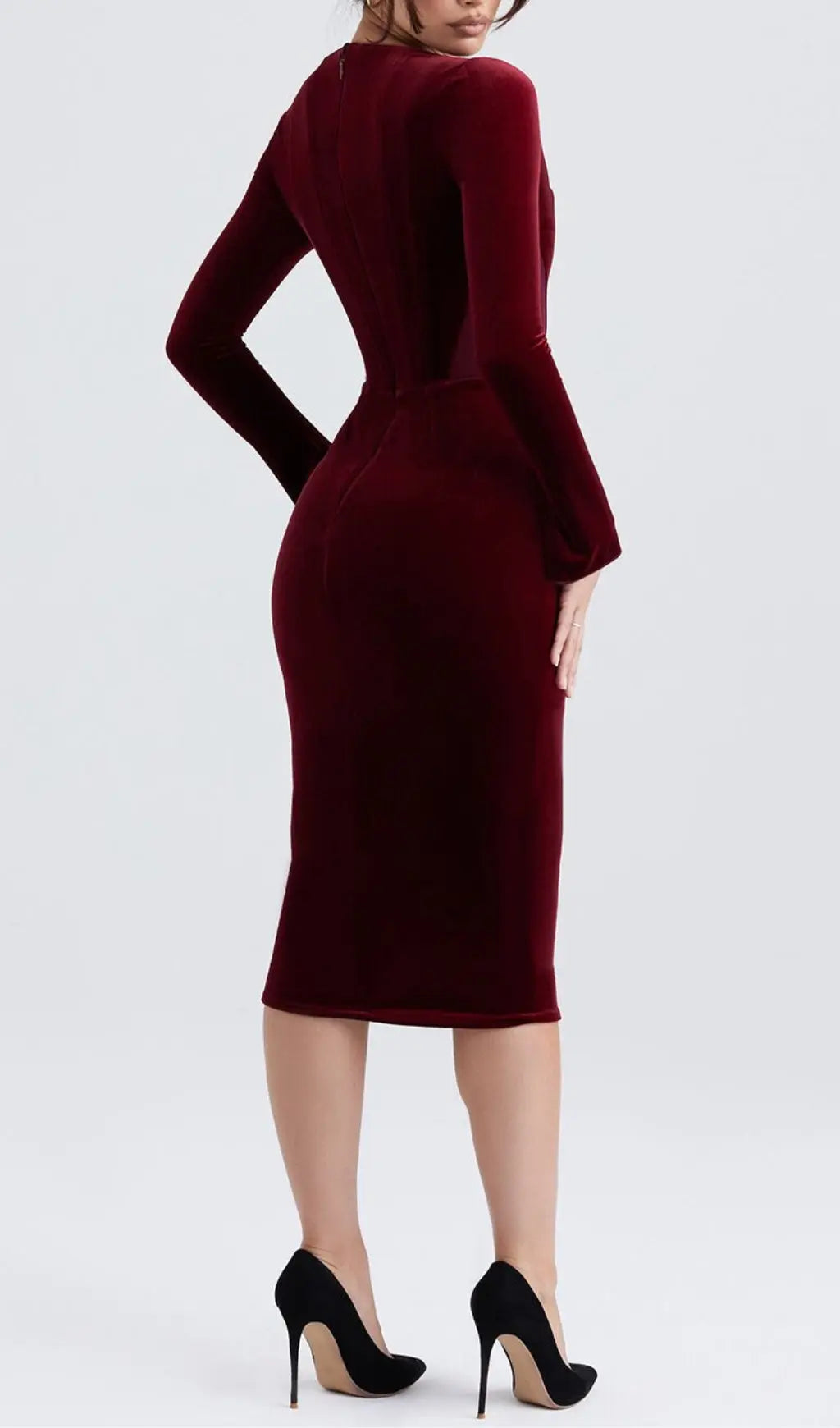 Wine Velvet Corset Dress Flowering Girl