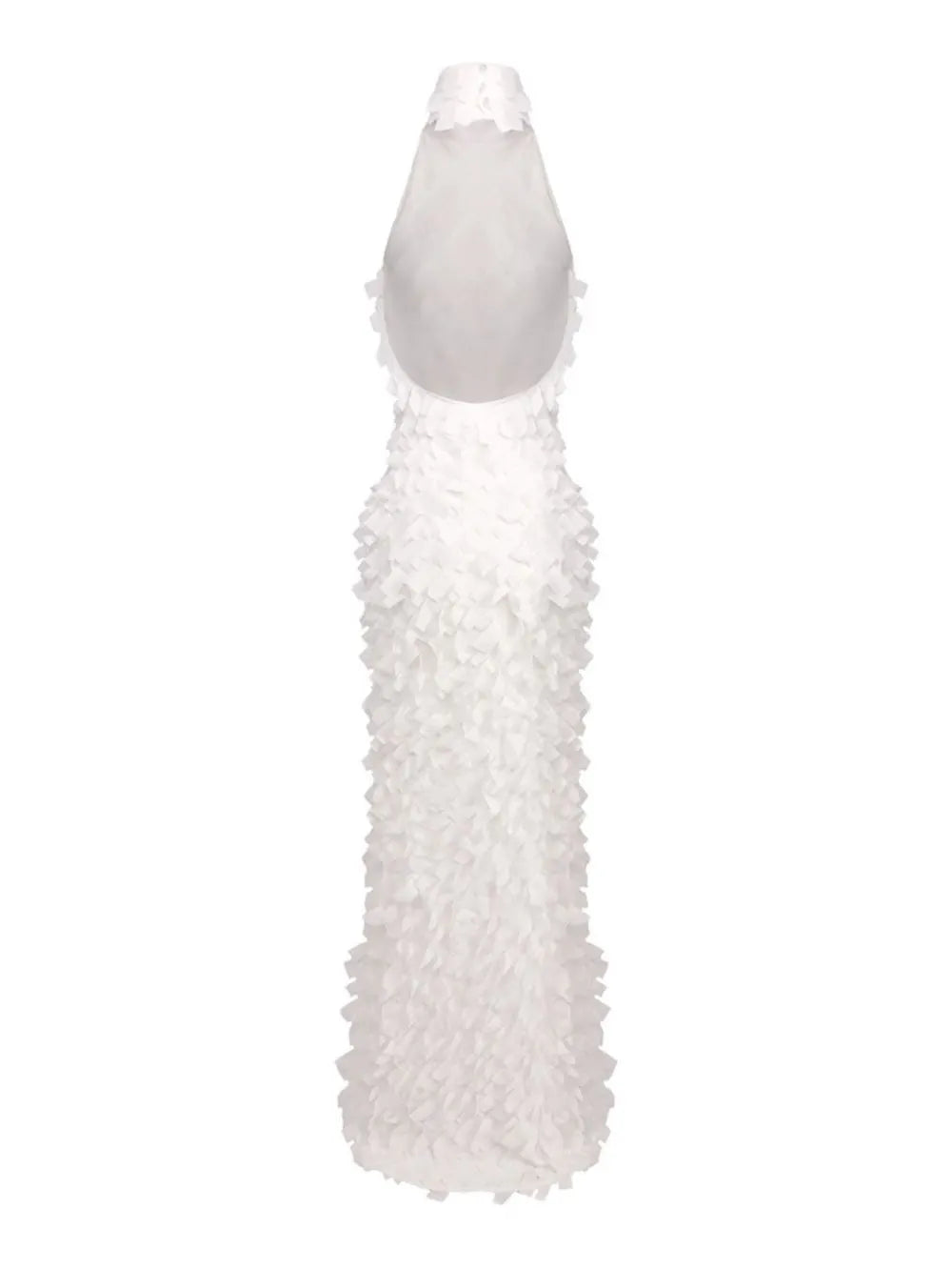 Melba White Halter Maxi Dress Flowering Girl
