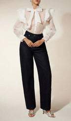 Eiko Bow Ruffle Shirt Flowering Girl