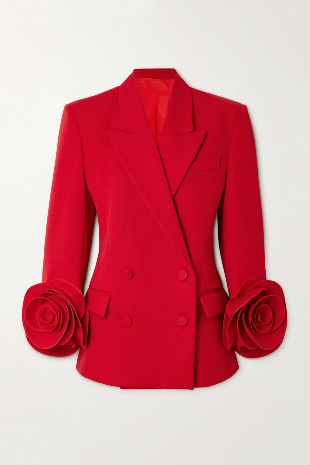 Sophia Rose Appliqué Blazer - Red Flowering Girl