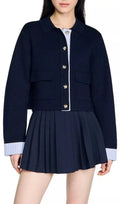 Black Polo Cardigan Flowering Girl
