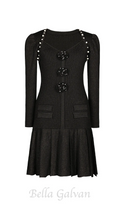 flower knit mini dress in black Flowering Girl