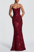 Nefertiti Maxi Dress - Burgundy Flowering Girl