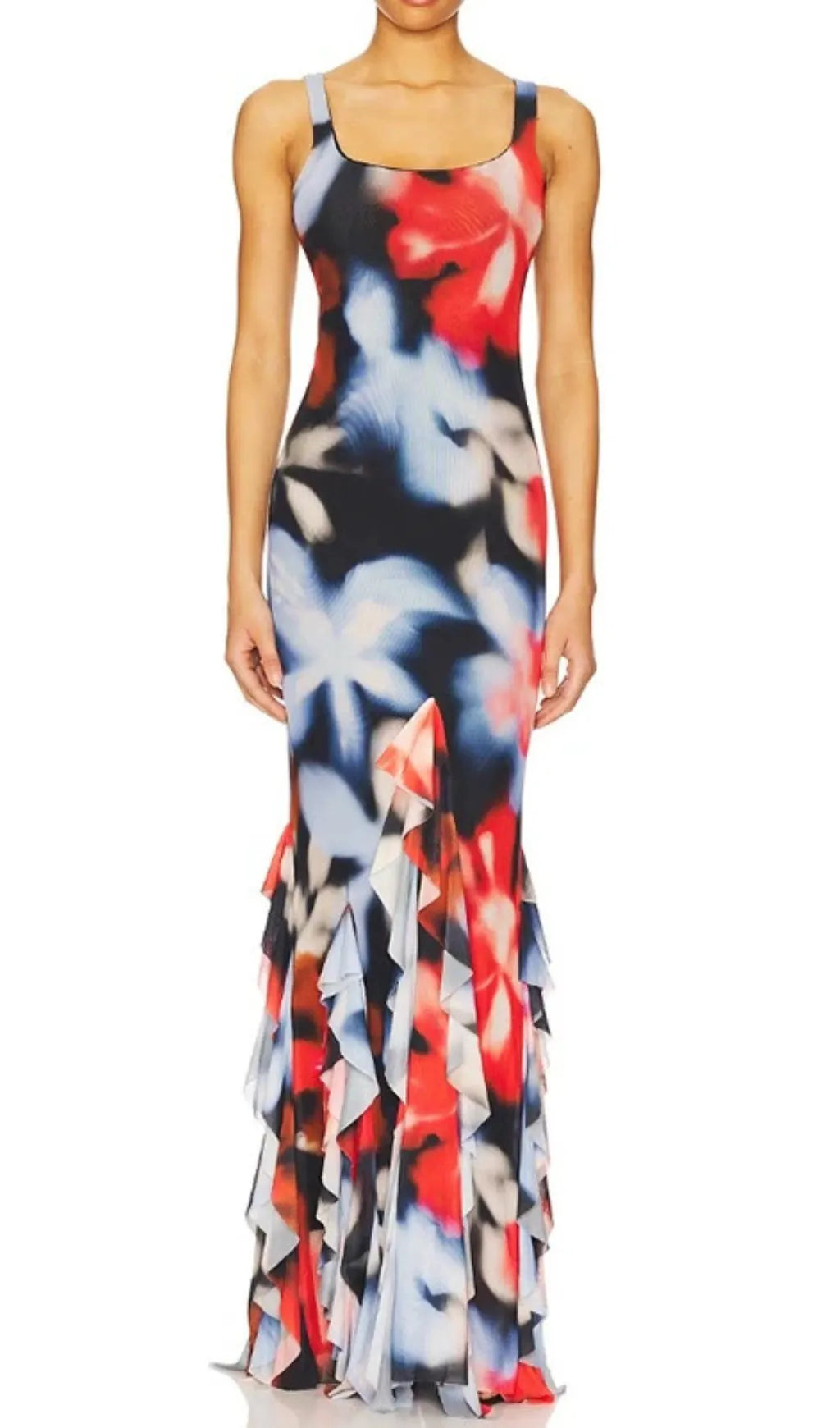 Gracia Strappy Printed Maxi Dress Flowering Girl