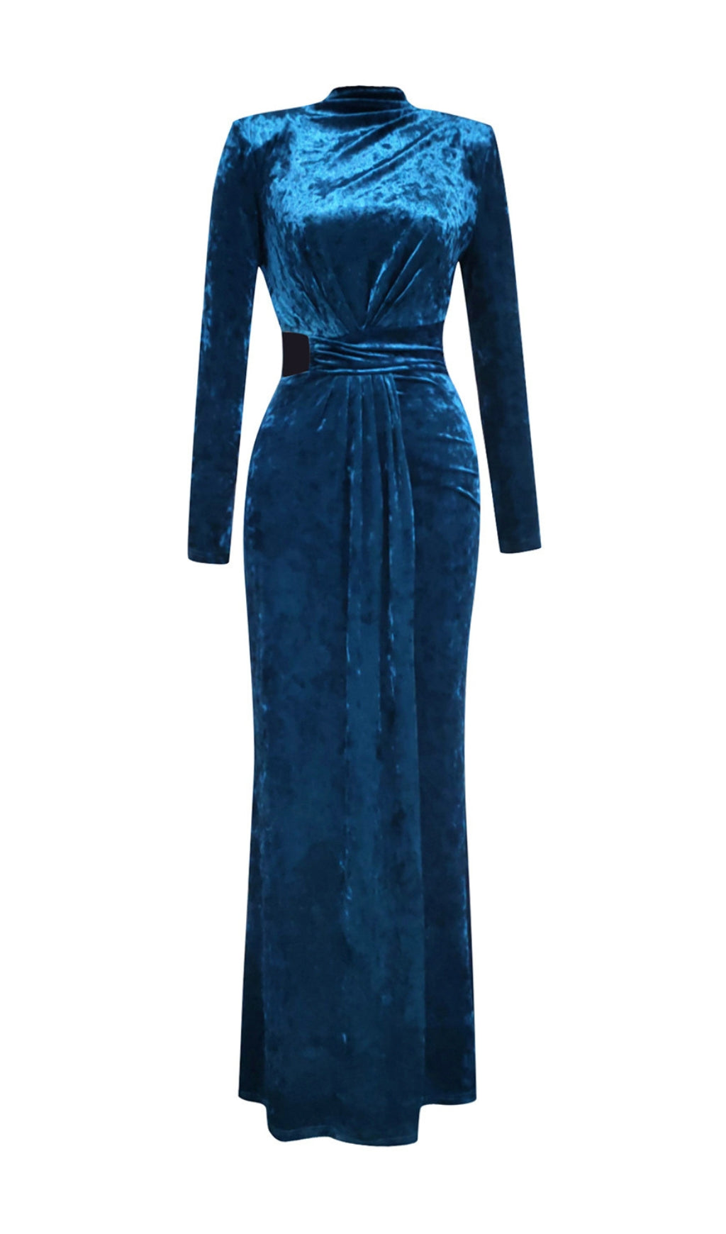 Bronka Cutout Slit Velvet Maxi Dress Flowering Girl