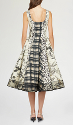 Harald Square Neck Printed Midi Dress Flowering Girl