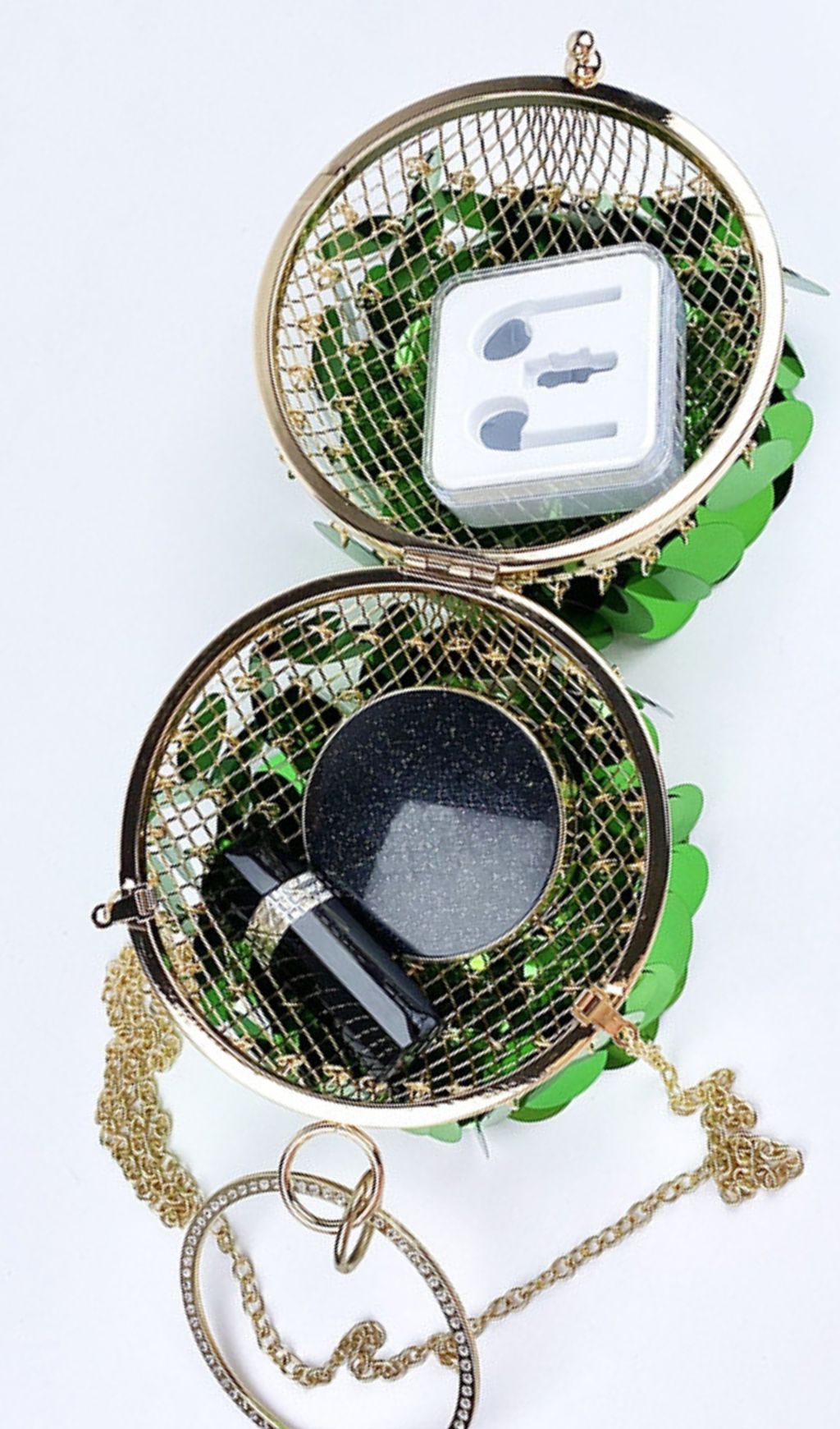 Adaiba Green Ball Sequin Bag Flowering Girl