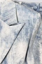 Isleta Print Blazer Two Piece Set - Blue Flowering Girl