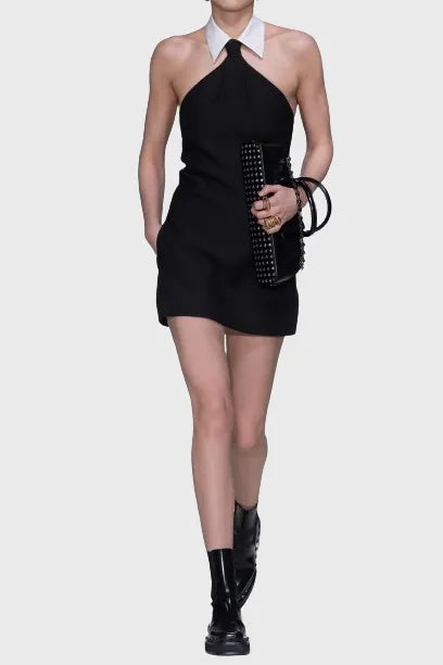 Prisa Halter Mini Bandage Dress Flowering Girl