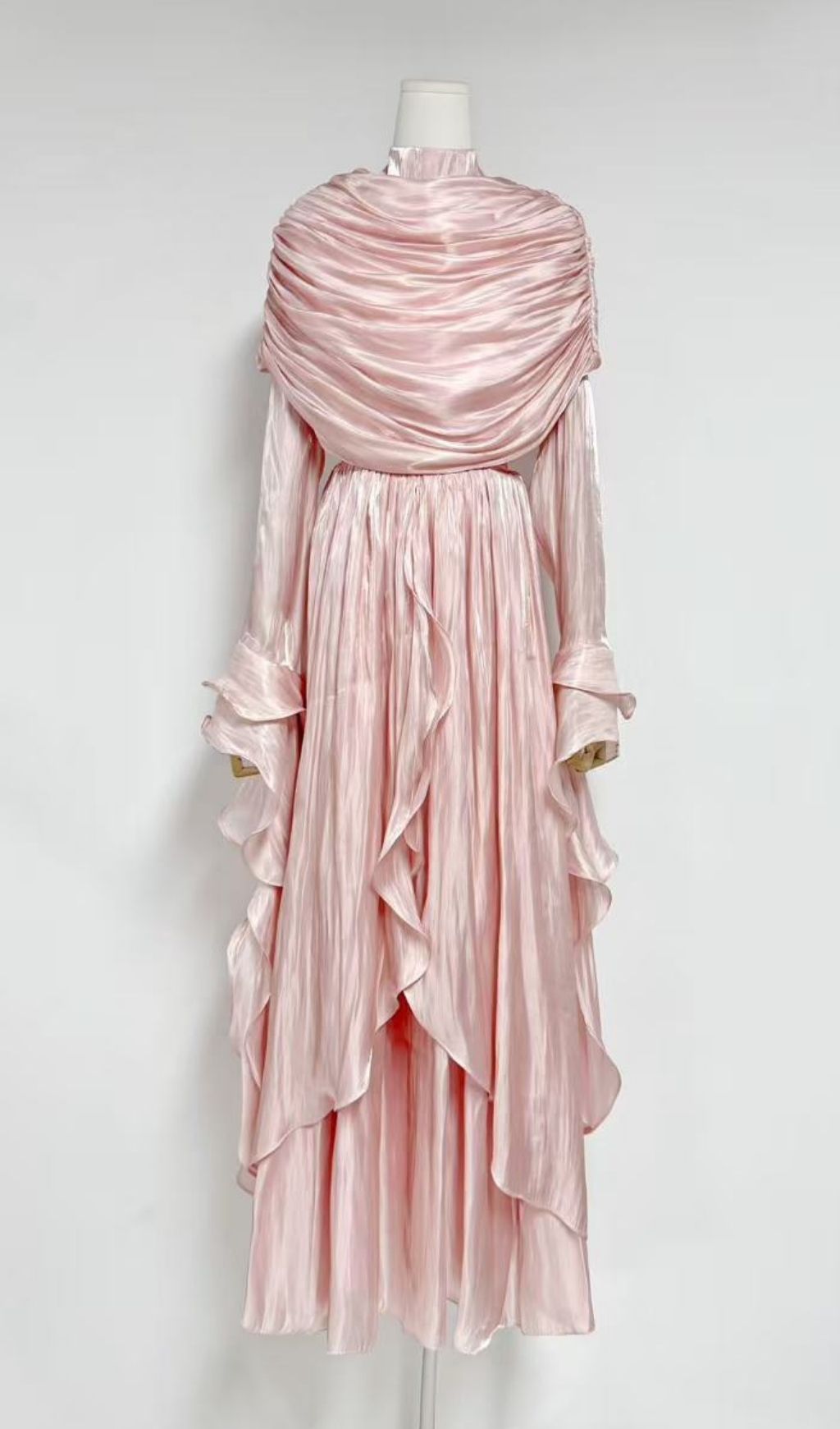 Karinna Ruffle Long Sleeve Maxi Dress Flowering Girl