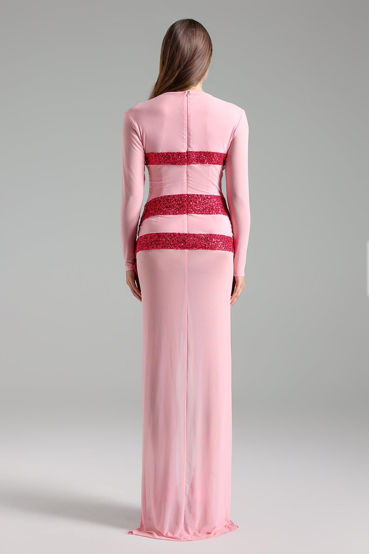 Zuly Bow Long Sleeves Maxi Dress Flowering Girl
