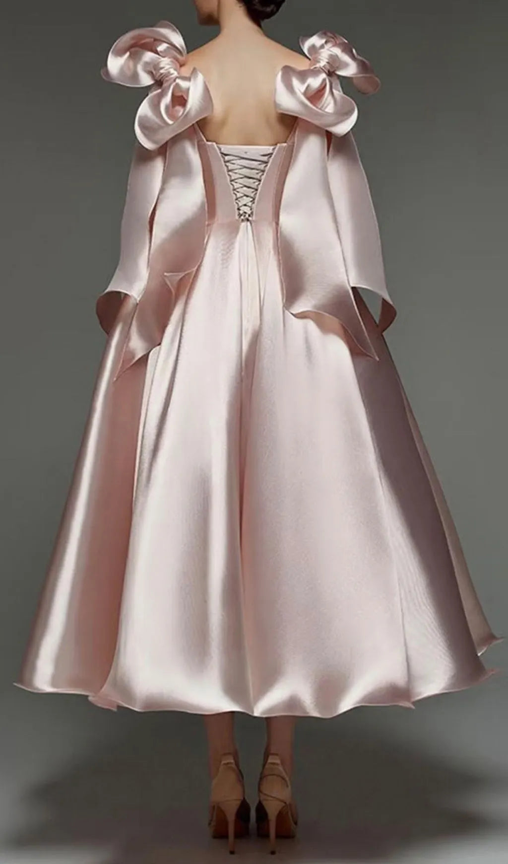 Lennie Pink Bow Midi Dress Flowering Girl