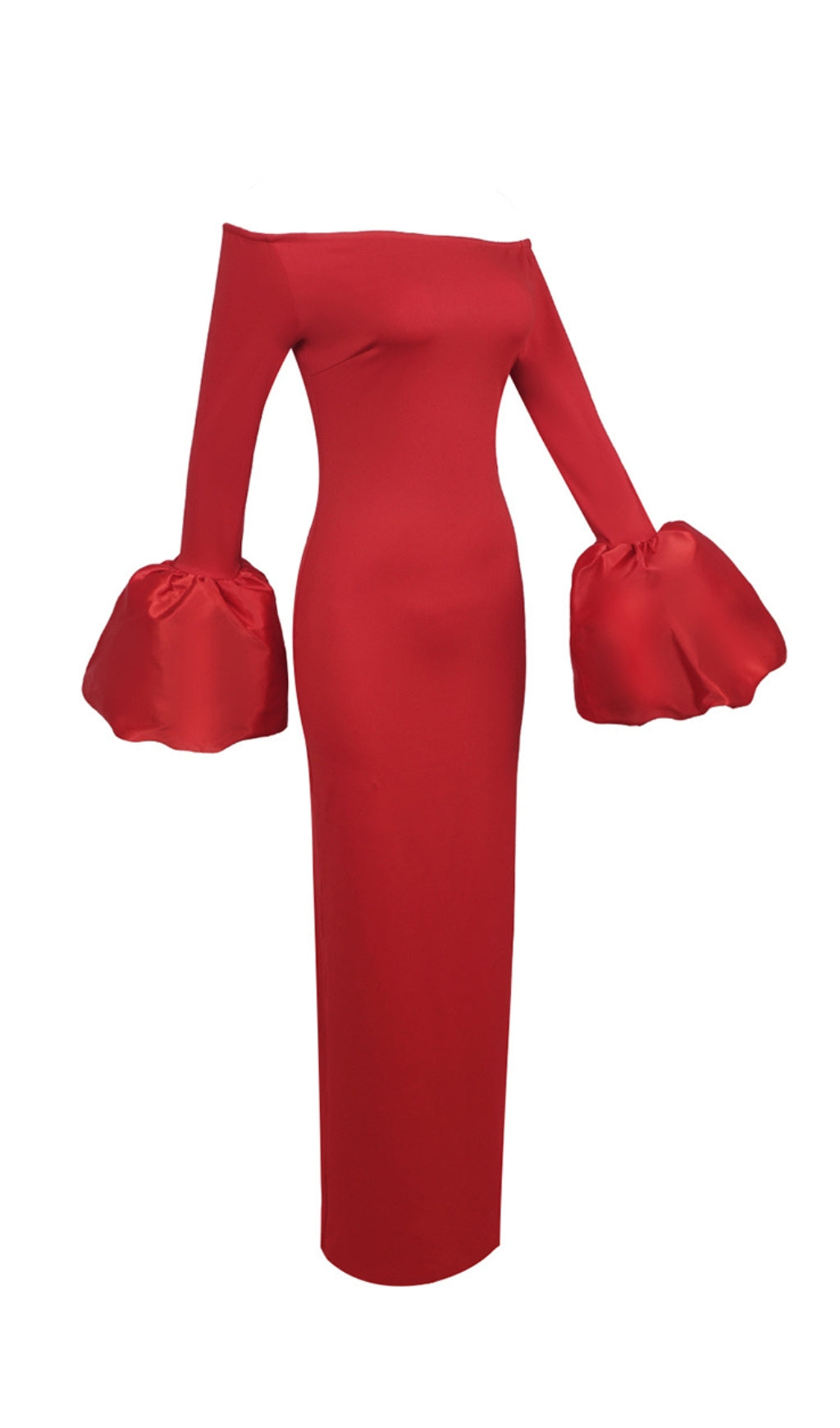 Chelsi Red Long Sleeve Maxi Dress Flowering Girl