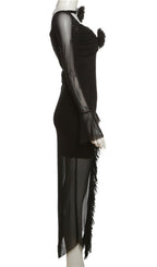 Flower Ruffle Mesh Dress Flowering Girl