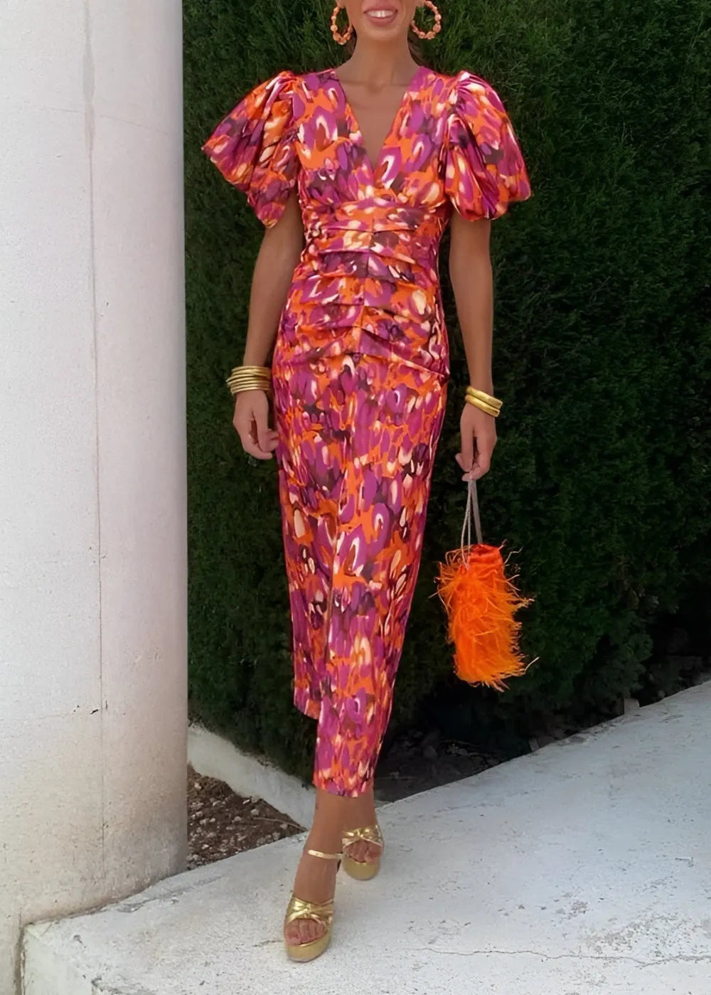 Stylish and Vibrant Dress Flowering Girl