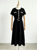 Macayle Knit Short Sleeve Midi Dress Flowering Girl