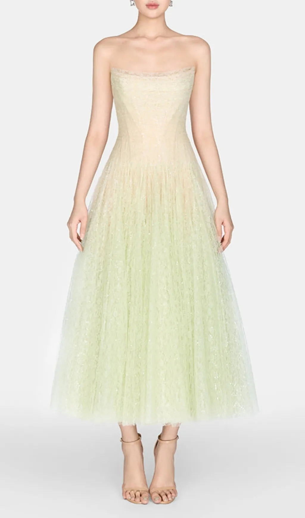 Estevan Mint Lace Midi Dress Flowering Girl