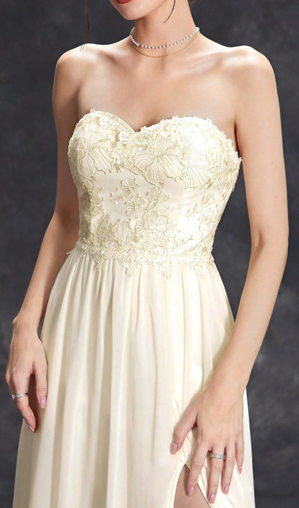 Demia Strapless Flower Maxi Dress Flowering Girl