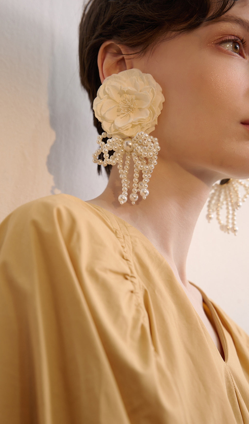 Annick Flower Petals Acrylic Earrings Flowering Girl