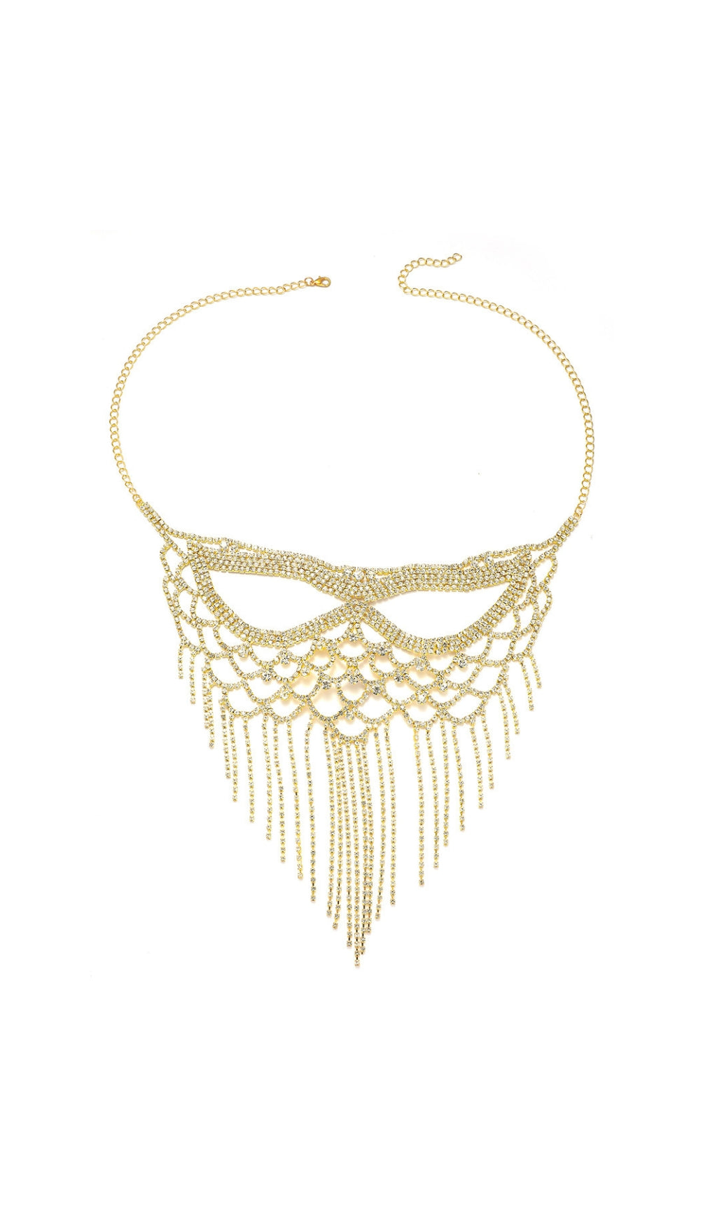 Dickson Gold Rhinestone Tassel Mask Flowering Girl