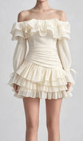 Kimya Off-Shoulder Ruffle Mini Dress Flowering Girl