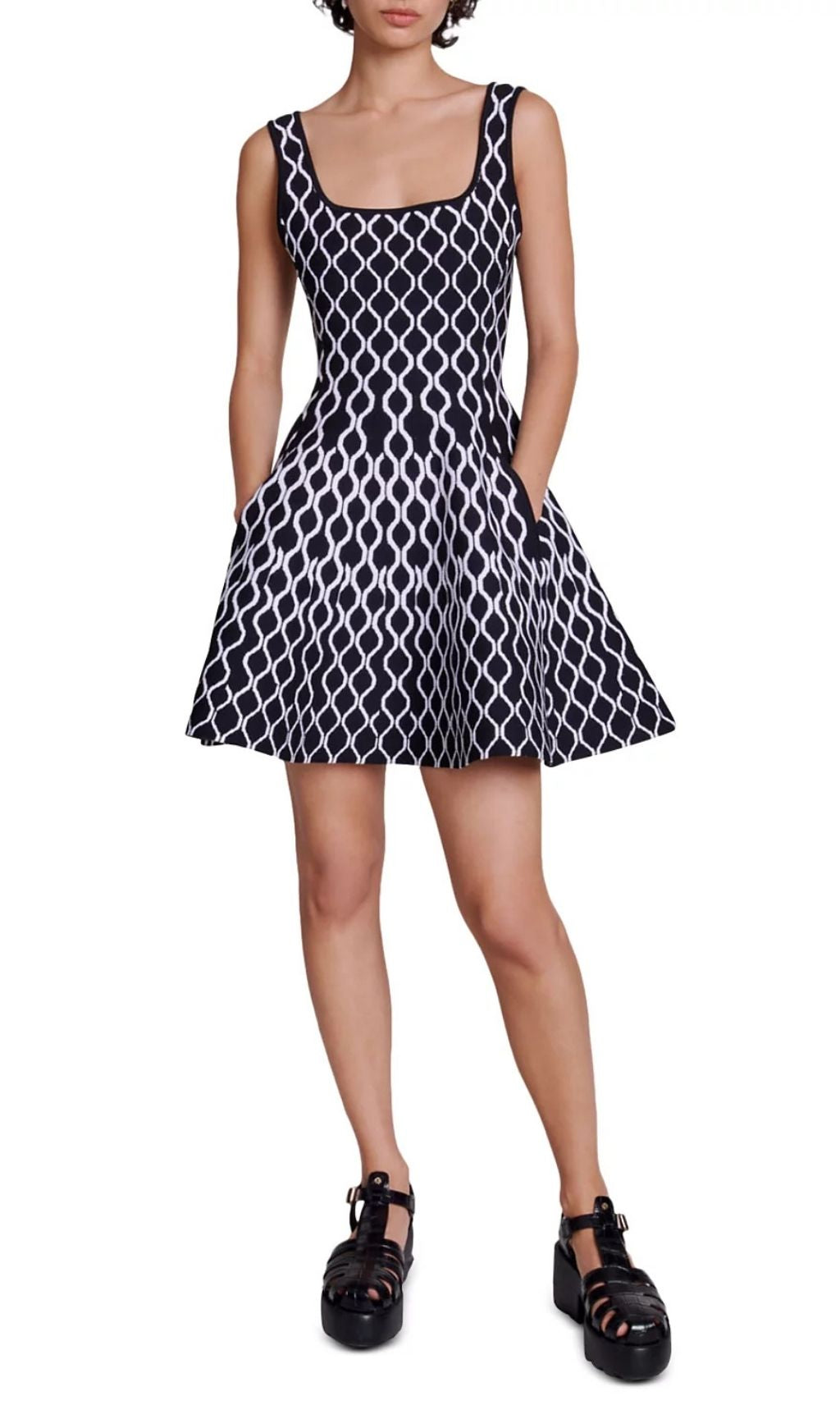 Russel Graphic Knit Skater Dress Flowering Girl