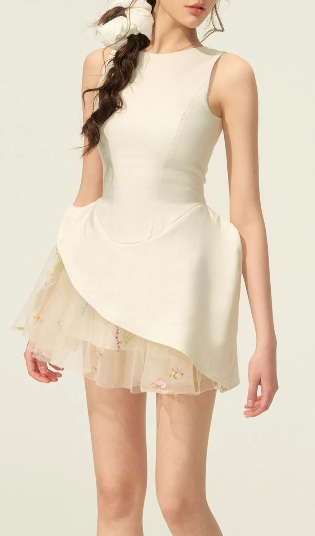 Keiandra Sleeveless Flower Mini Dress Flowering Girl