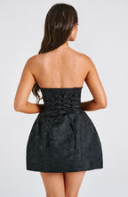 Elenora Mini Dress - Black Flowering Girl