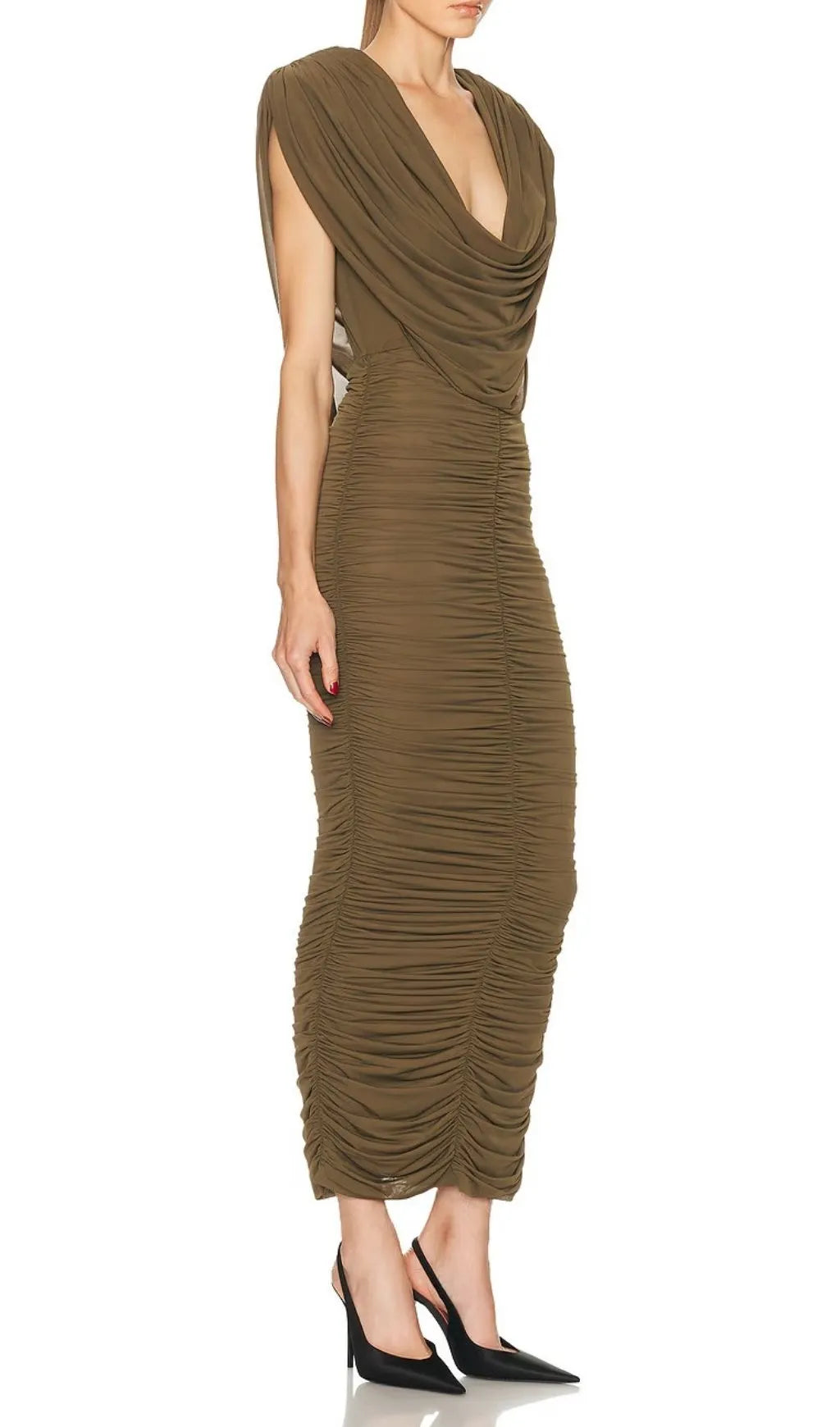Keeley Ruched Maxi Dress Flowering Girl
