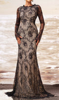 Chakra Black Lace Flower Maxi Dress Flowering Girl