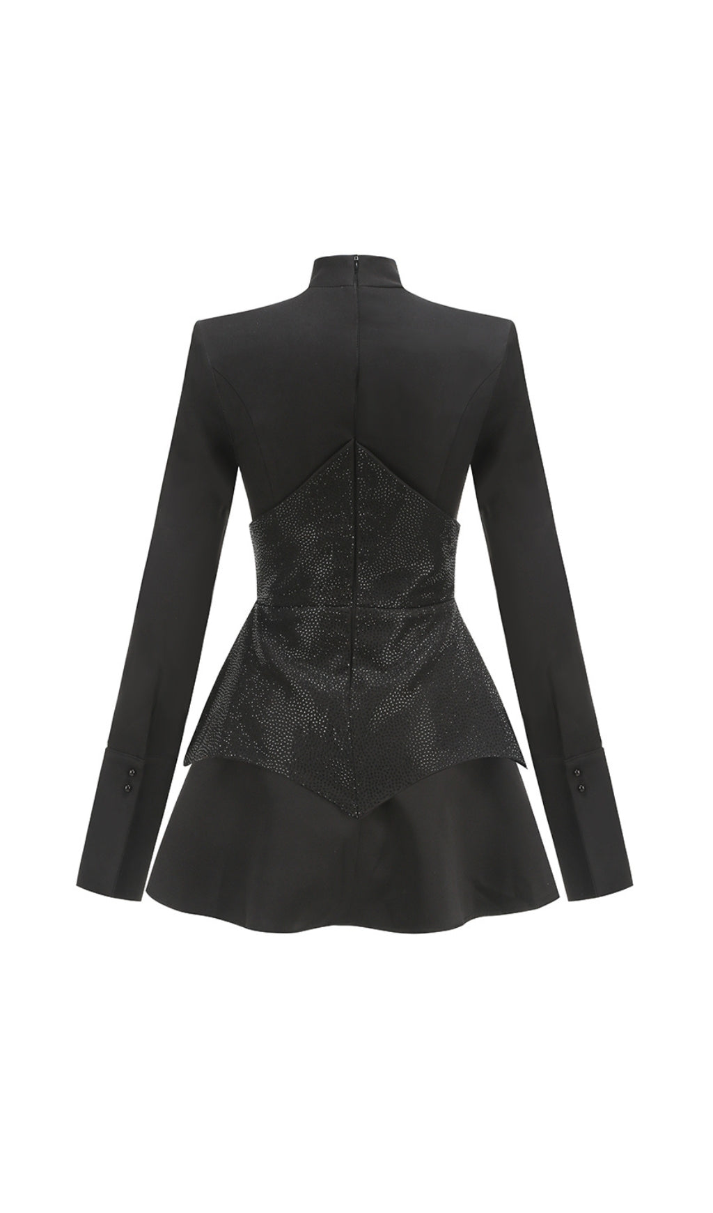 Atiya Rhinestone Long Sleeve Mini Dress Flowering Girl