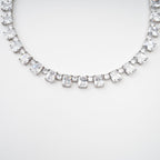 Mathilde Silver Tone Crystal Embellished Necklace Flowering Girl
