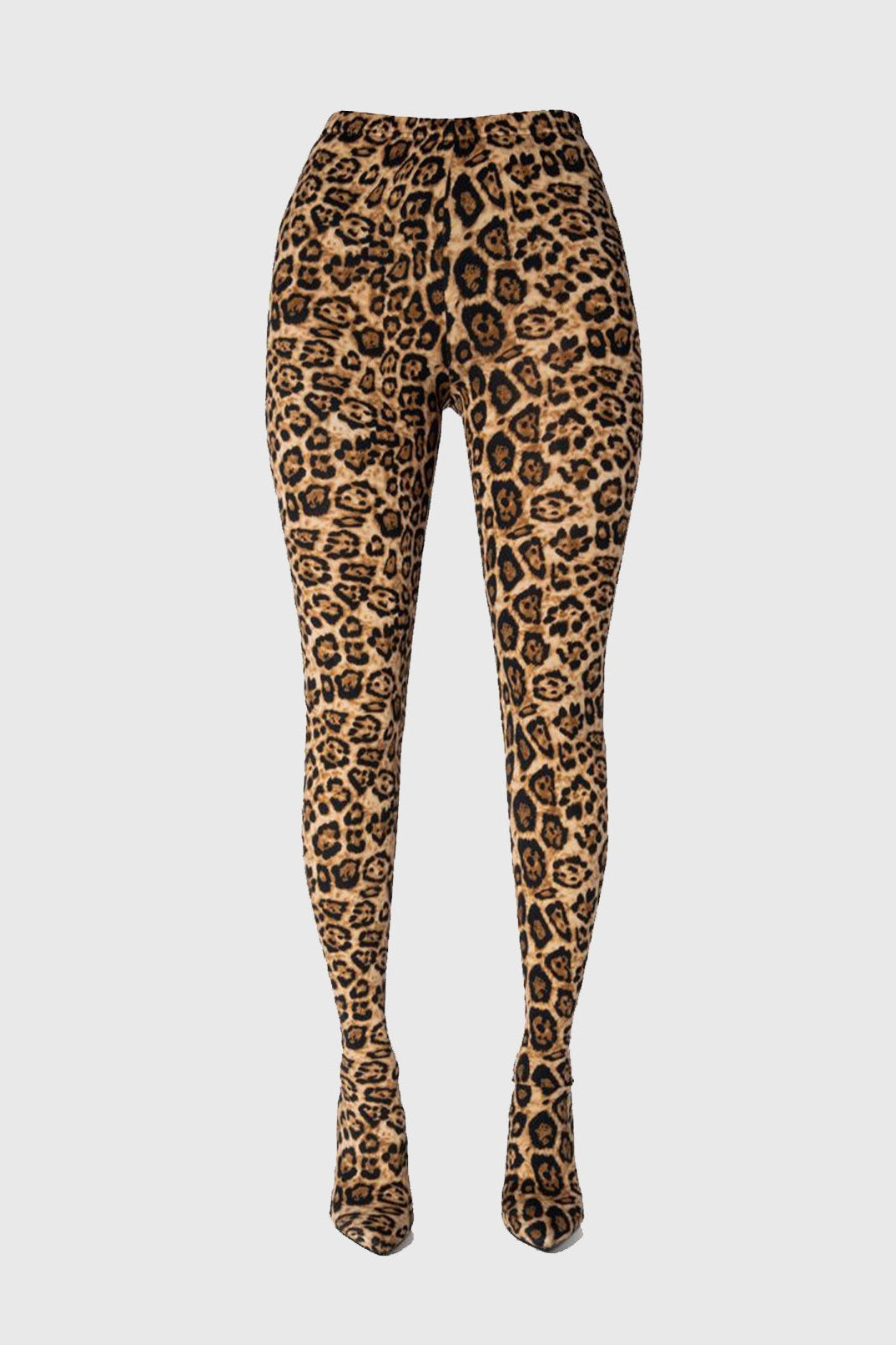 Sagier Leopard Print Pant Boots Flowering Girl